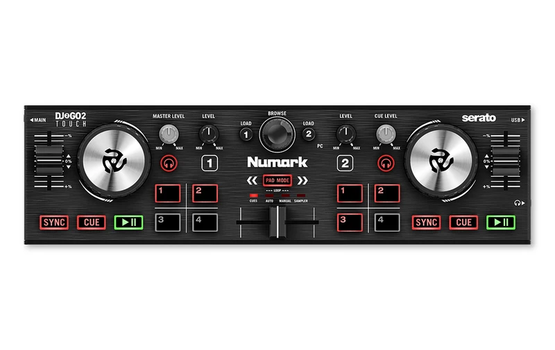 Numark DJ2GO2 TOUCH Controller Dj portatile 2Deck Scheda audio con pre X cuffia