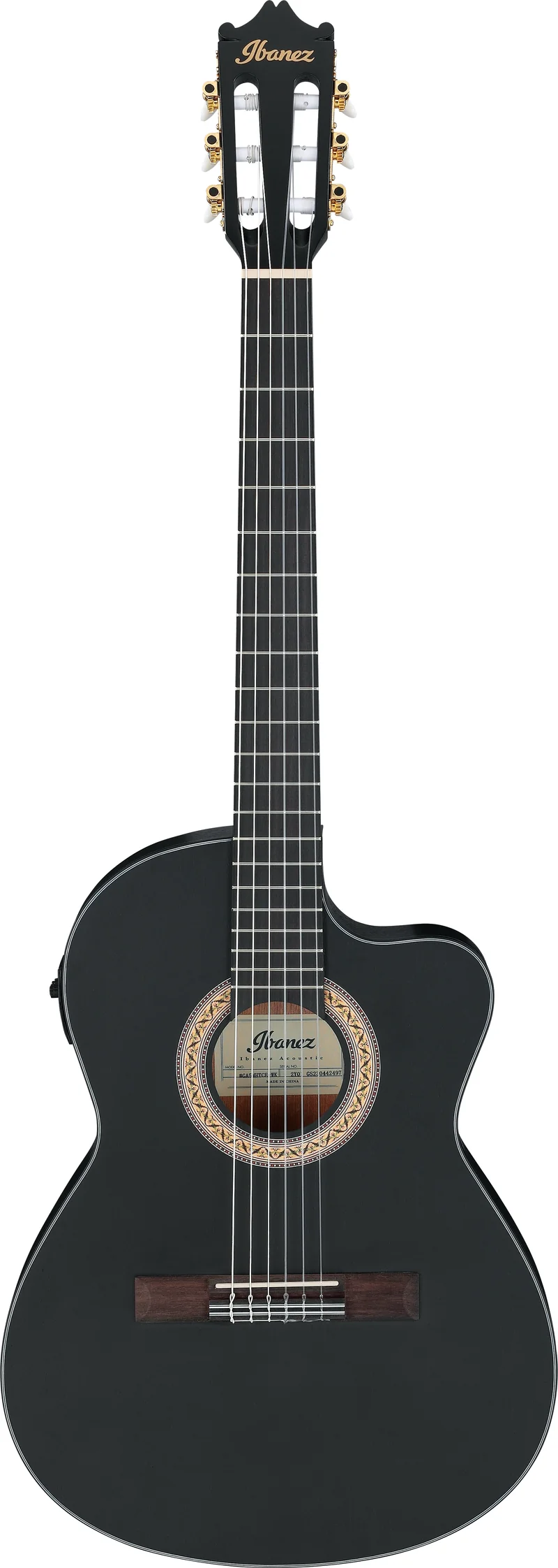 Ibanez GA5MHTCE-WK OPEN PORE WEATHERED BLACK Chitarra Classica Elettrificata