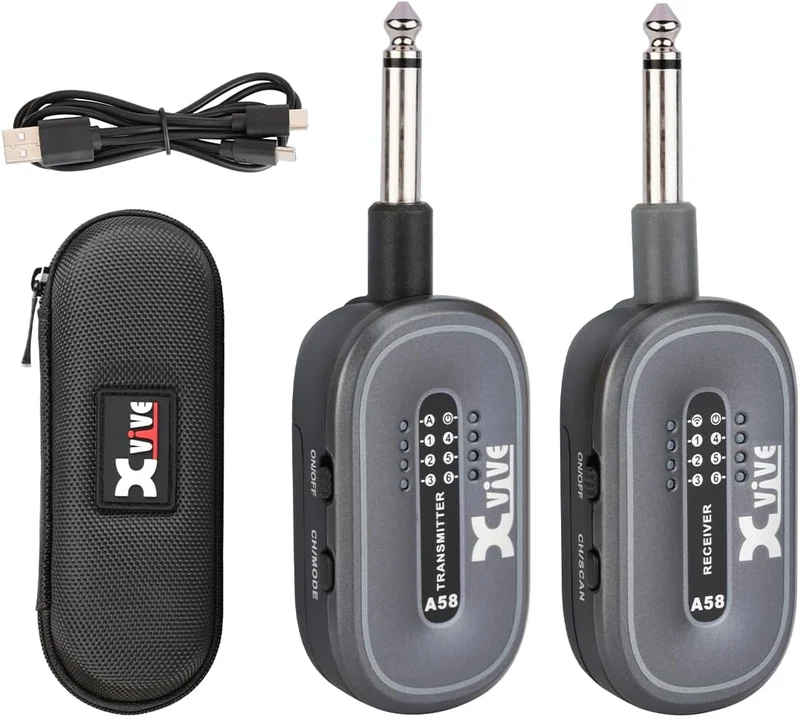 Xvive A58 Sistema Wireless Digi per Chitarra Elettrica Acustica Basso + Custodia