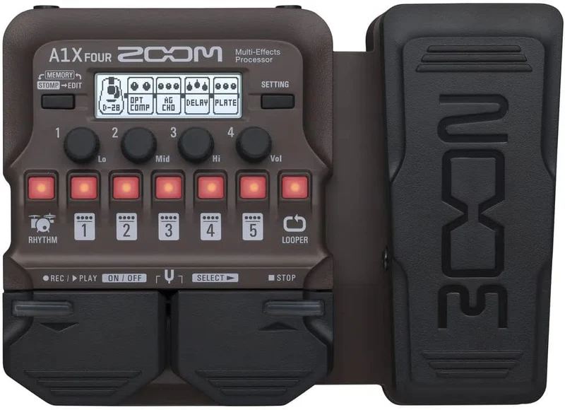 Zoom A1X FOUR Pedaliera EFX x Chitarra Basso, Sax, Tromba, Violino e Armonica