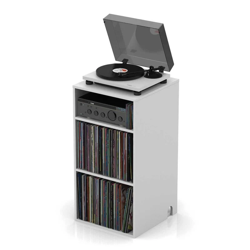 Glorious MODULAR MIX RACK Mobile professionale per Giradischi e Vinile, Bianco