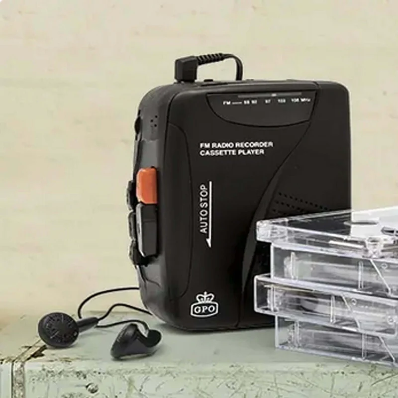 GPO KW-938B Portable Cassette Player Walkman cassette retrò 80-90 con auricolari