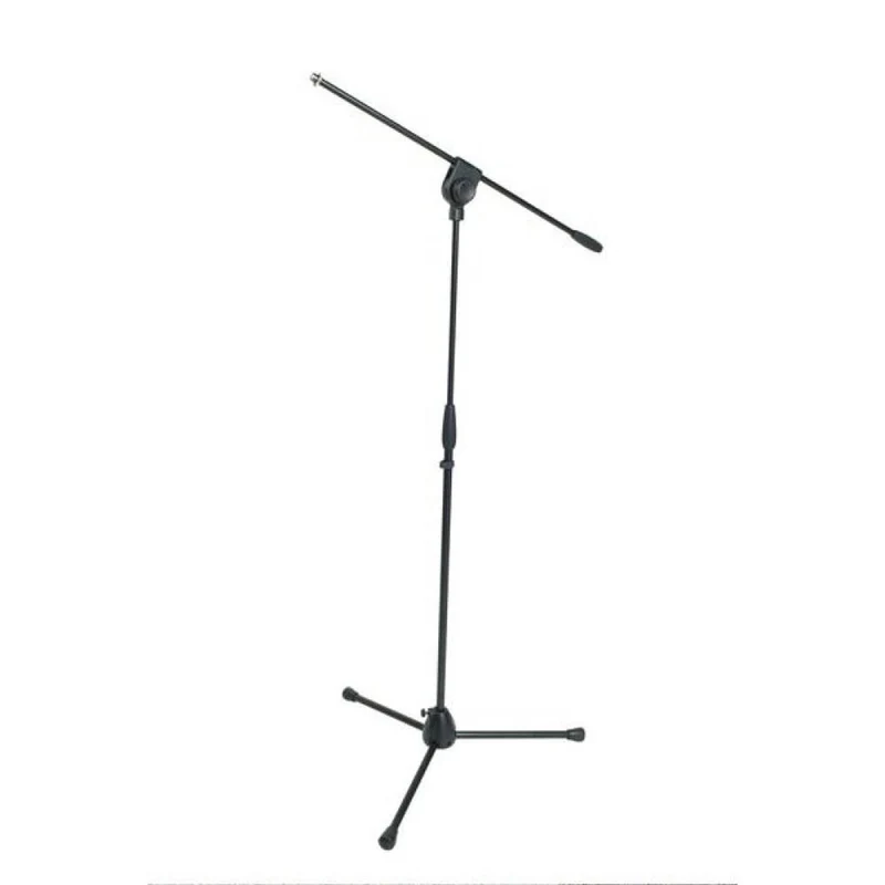 Proel PRO100BK Asta microfonica a giraffa base tripoide alluminio, Nero Opaco