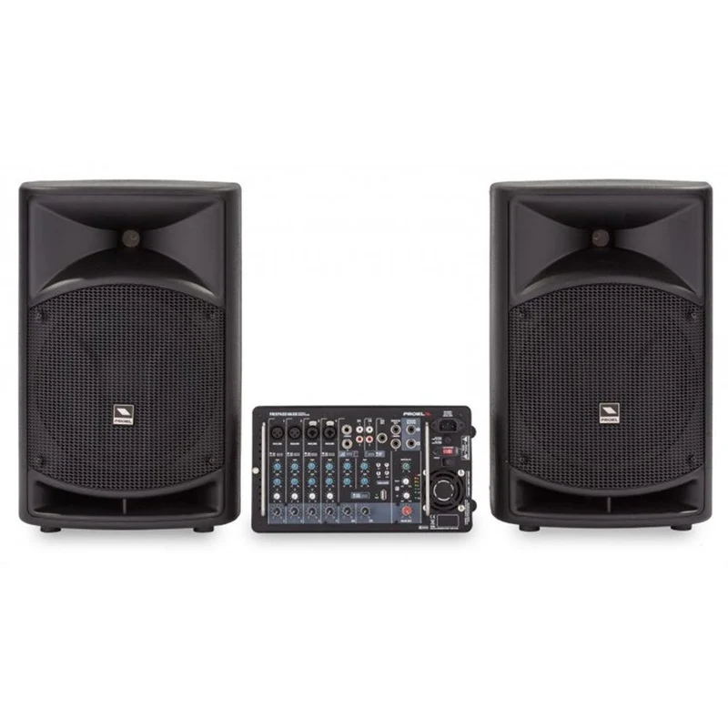 Proel FREEPASS10USB sistema audio portatile completo mp3 mixer 8 canali 500 watt