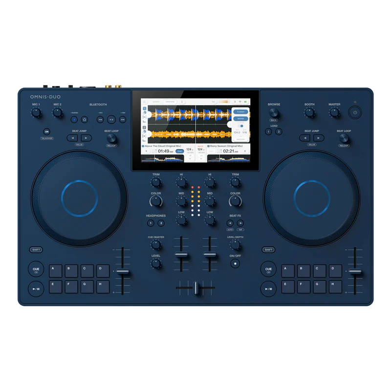 AlphaTheta OMNIS-DUO Sistema All In One Controller Dj 2Deck DTouch Bluetooth Bat
