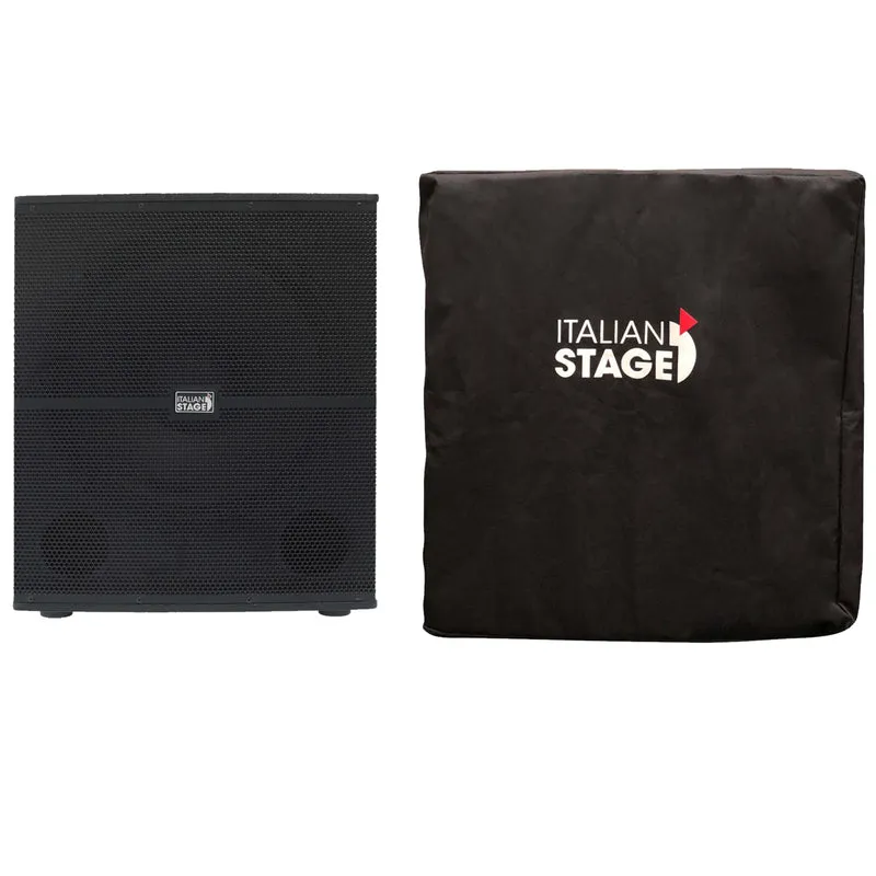 Italian Stage IS S118A Subwoofer Attivo 700w picco + COVERS118 Cover protezione