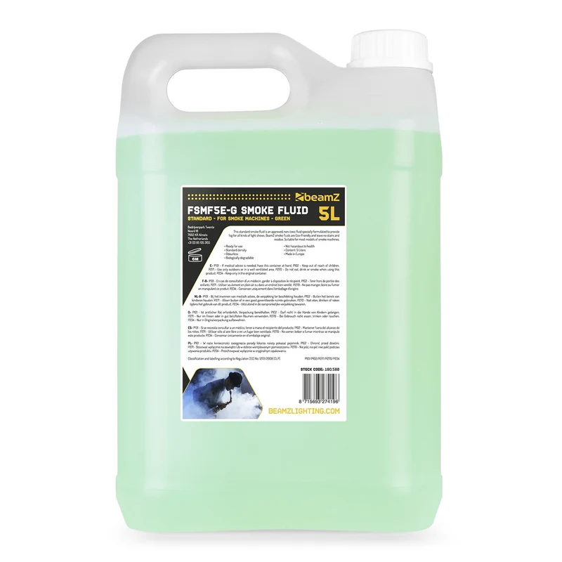 Beamz FSMF5E-G Smokefluid ECOGreen Liquido macchina fumo 5LT densita' standard