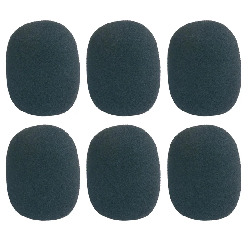 Proel WS6BK Set di numero 6 coperture universali in spugna nero per microfono