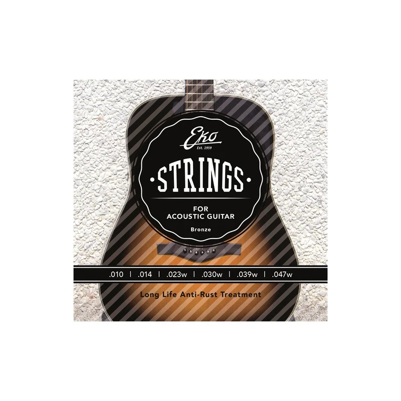 Eko 16100410 Corde in Bronze per Chitarra Acustica Light Set tensione .010-.047w