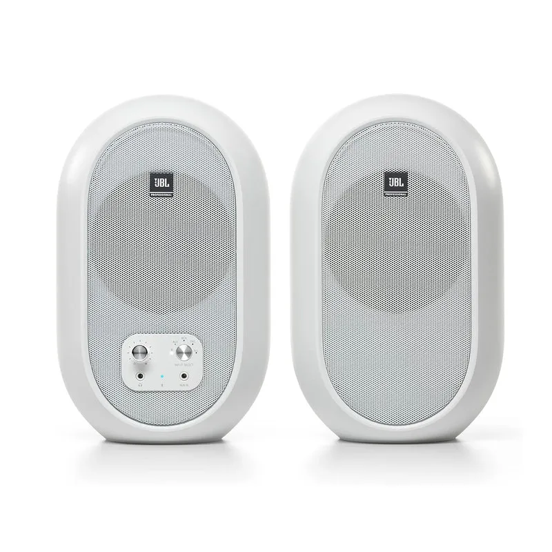 JBL 104- BT-W Diffusori audio compatti x Desktop Studio Bluetooth da 60w, Bianco