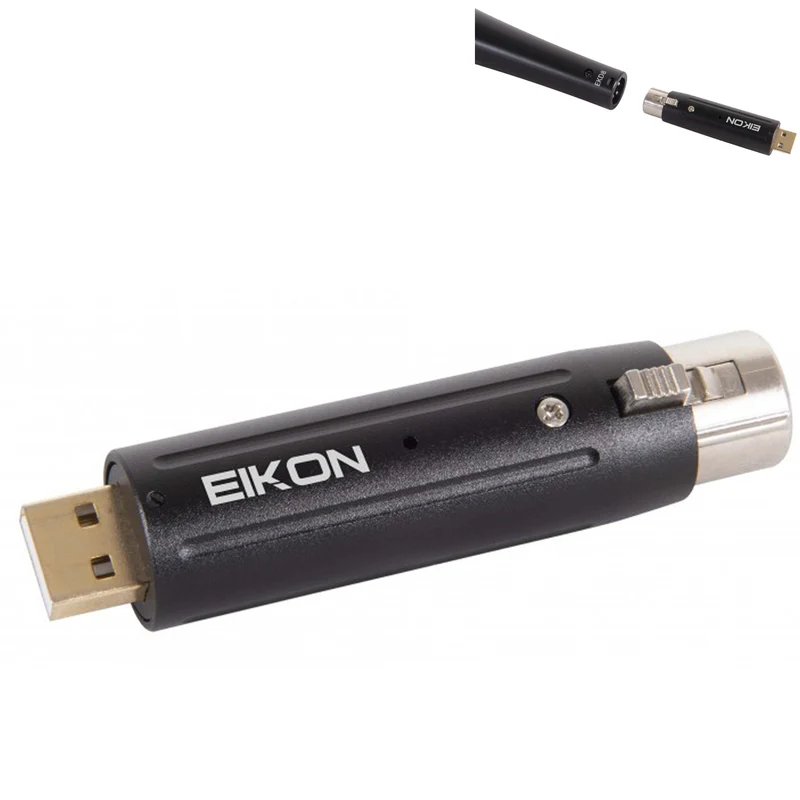 EIKON EKUSBX1 Adattatore Intefaccia Audio USB a Cannon XLR 3P Femmina Nero