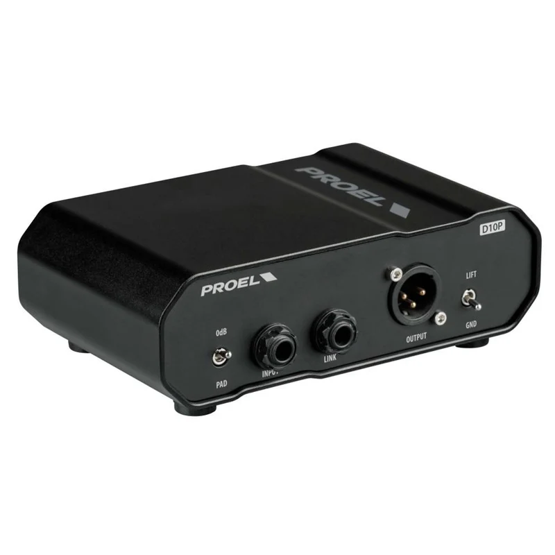 Proel D10P Direct Injection Box passiva Trasformatore d'isolamento, Nero