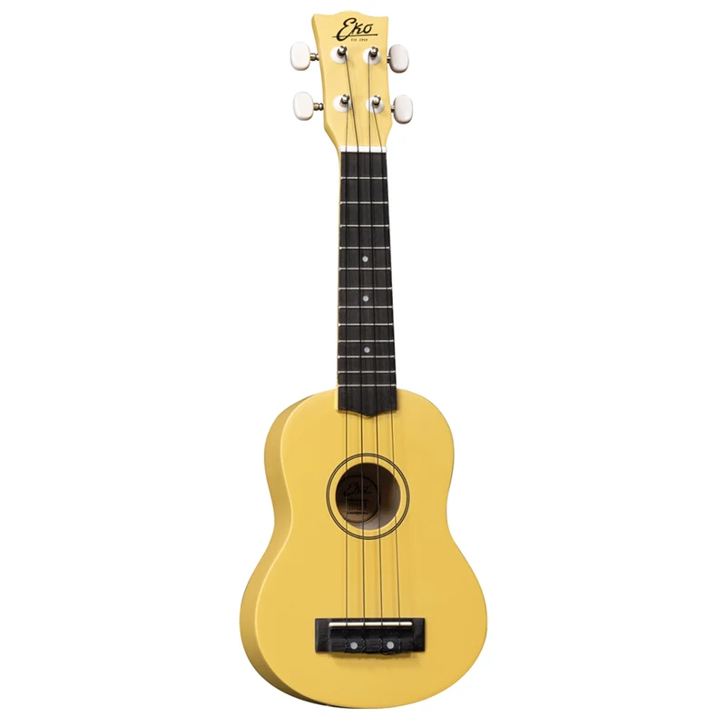 Eko Primo Ukulele Yellow Ukulele Soprano + accordatore corde ricambio e custodia