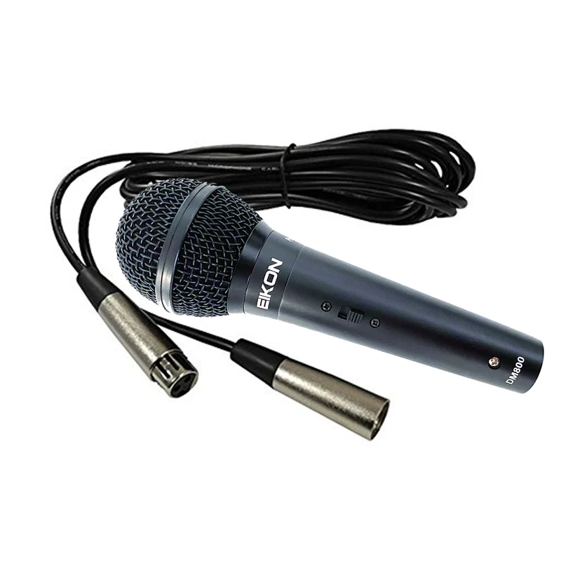 B-STOCK GARANTITO EIKON DM800 Microfono Dinamico x Canto Karaoke+Cavo 5mt.