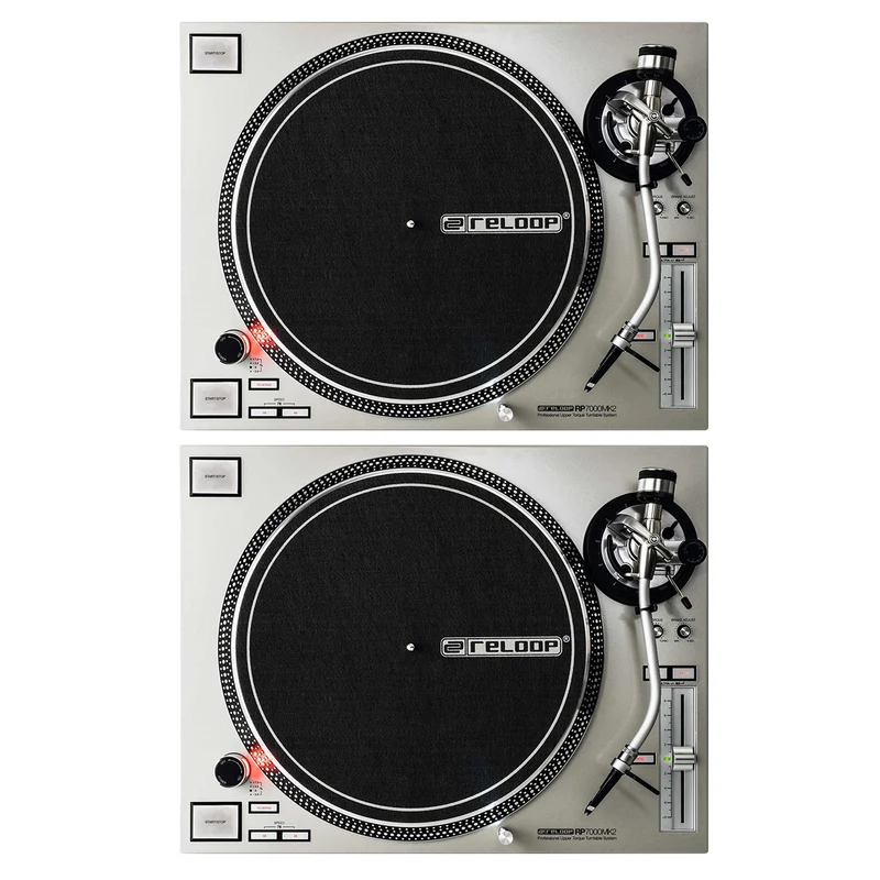 Reloop RP-7000 MK2 Coppia Giradischi Professionale trazione diretta x Dj, Silver