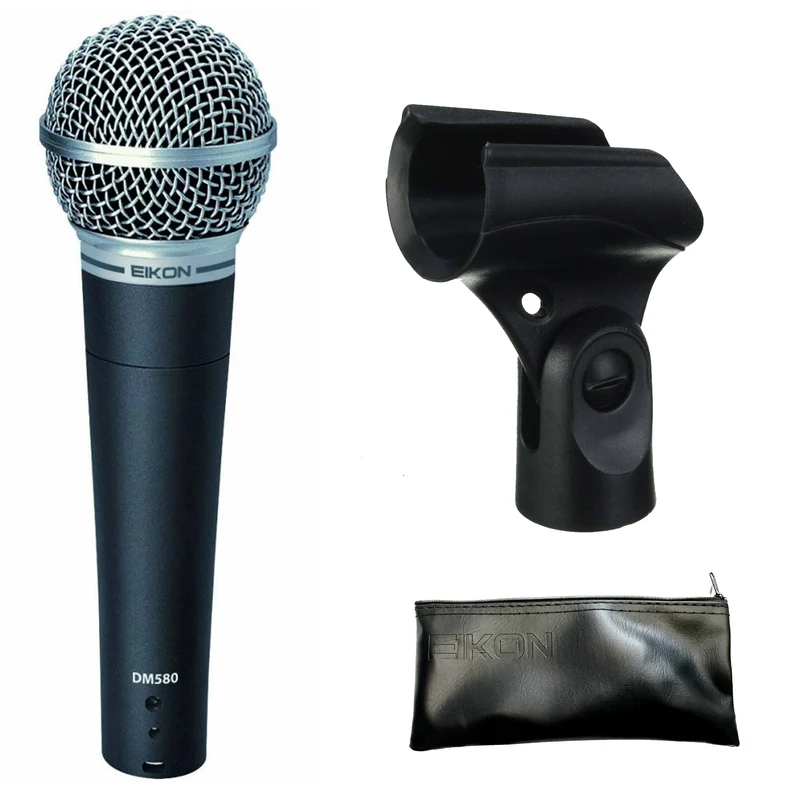 EIKON DM580 Microfono dinamico cardioide, cablato, adatto per voce, canto