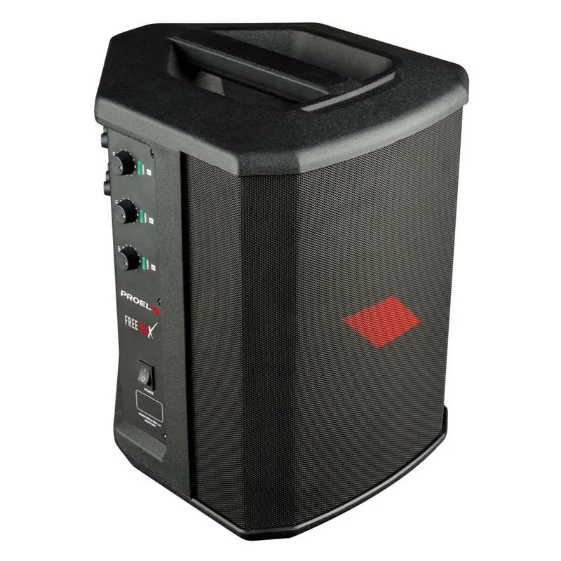 Proel FREEONEX Sistema audio portatile a batteria con bluetooth 400w picco, Nero