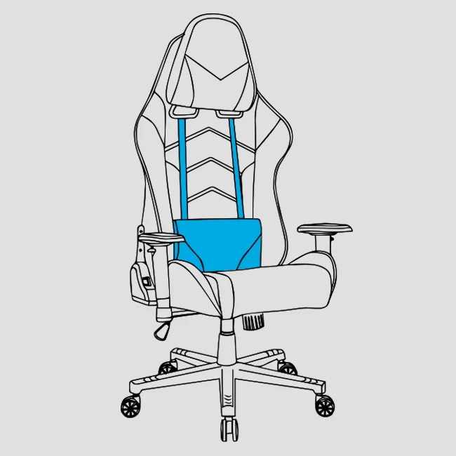 Repuesto - Cojín lumbar Kitsune Rojo