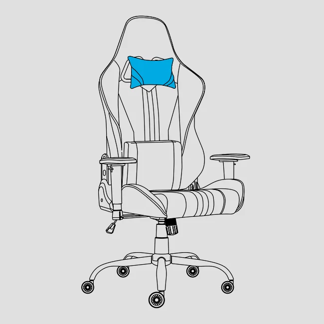 Repuesto - Cojín cervical Kitsune V2 Blue