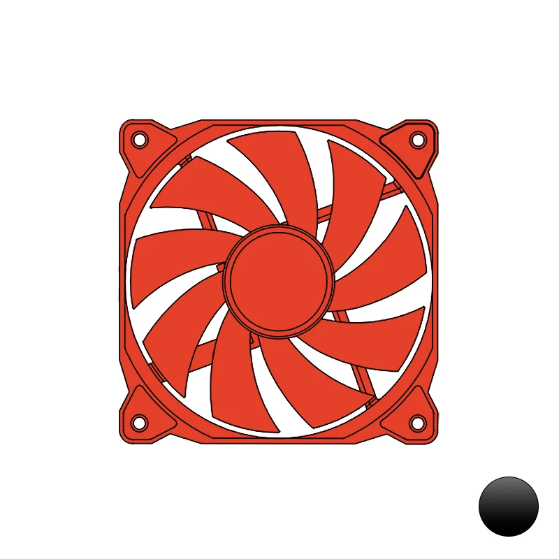 Repuesto - Ventilador cable fijo PWM + ARGB Sculptor X Black