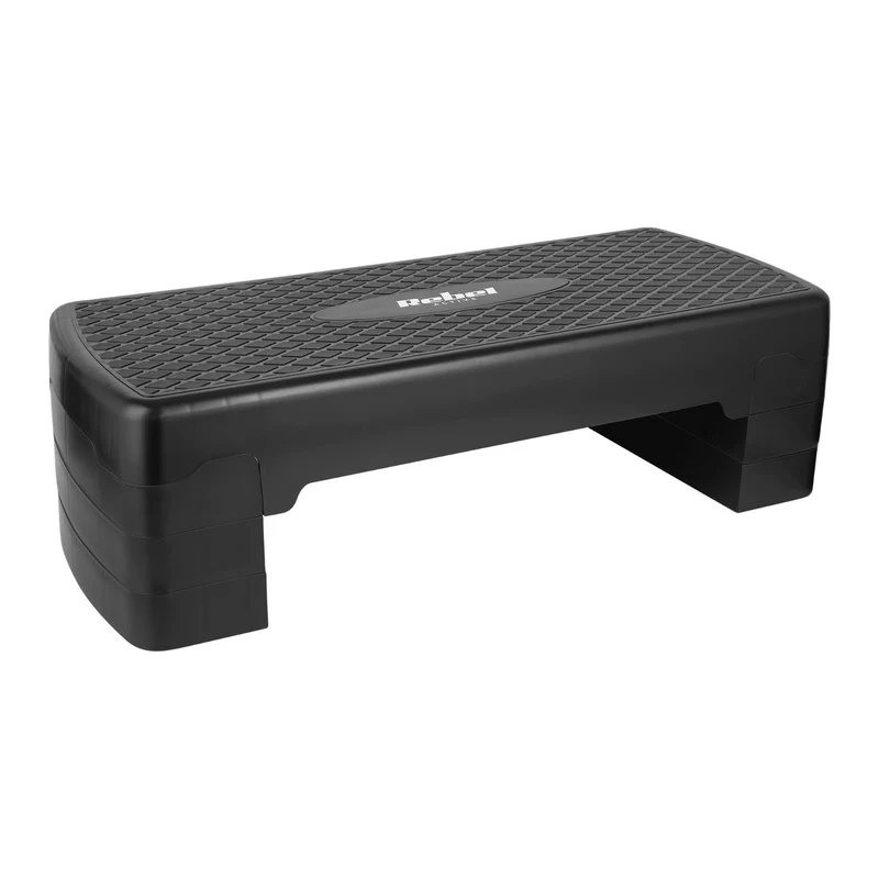 Step per aerobica e fitness Rebel Active, 3 gradini, 68 cm, nero, RBA-3227-BK