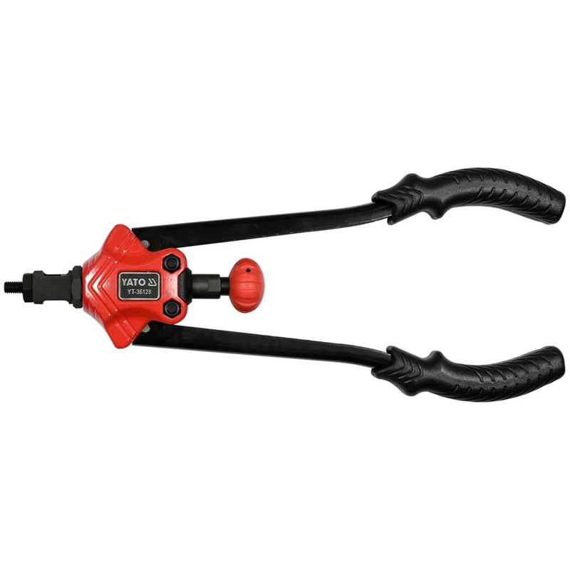Rivettatrice manuale Yato, per dadi rivettati nelle misure M3-M12, impugnatura antiscivolo, teste realizzate in robusta acciaio CrMo, YT-36128