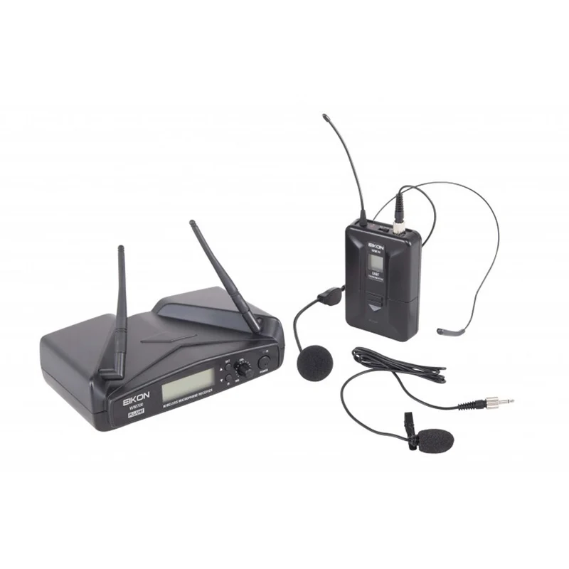 EIKON WM700H Microfono wireless archetto x karaoke canto live, Nero
