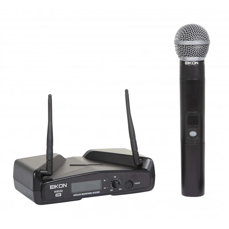 EIKON WM300M radiomicrofono UHF wireless ricevitore + palmare Int. On/Off