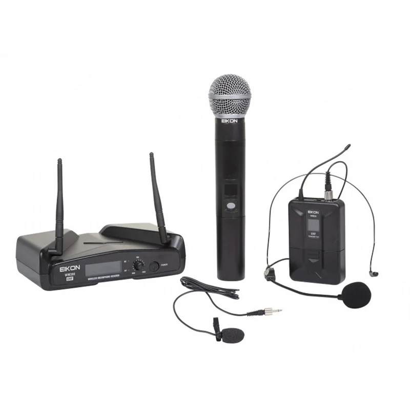 EIKON WM300KIT radiomicrofono UHF wireless ricevitore + archetto o Palmare