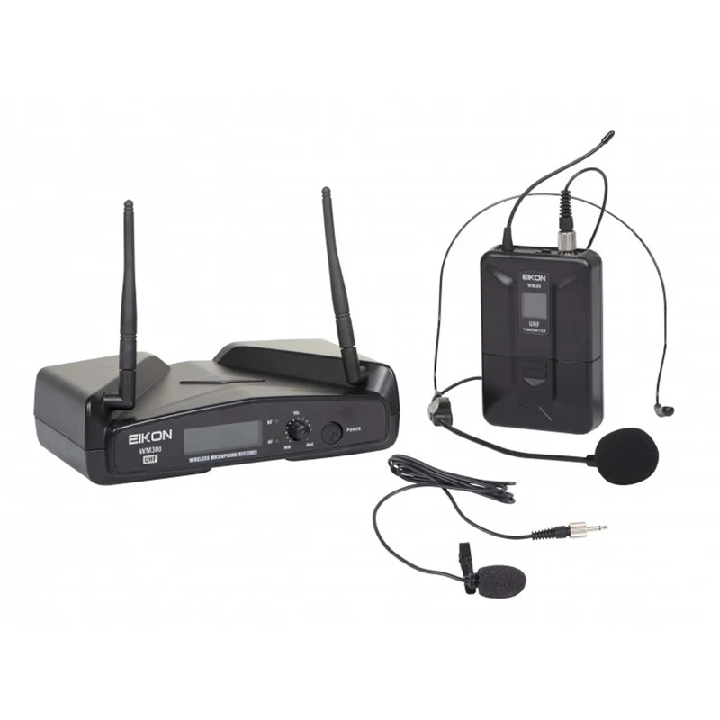 EIKON WM300H radiomicrofono UHF wireless ricevitore + archetto e Pulce