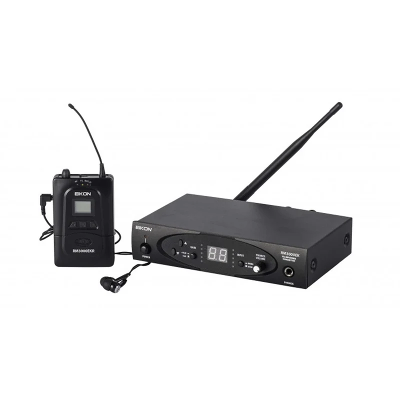 EIKON RM3000EK Sistema In-ear Monitor stereo professionale x cantanti Nero