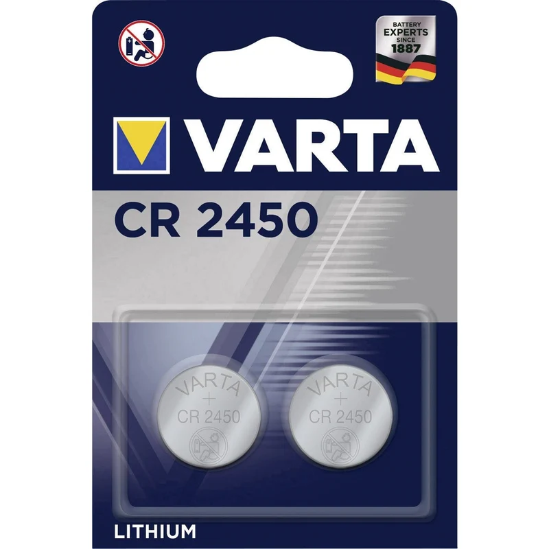 BATTERIA CR2450 3V LITOWA VARTA PROFESSIONAL - 2 pezzi