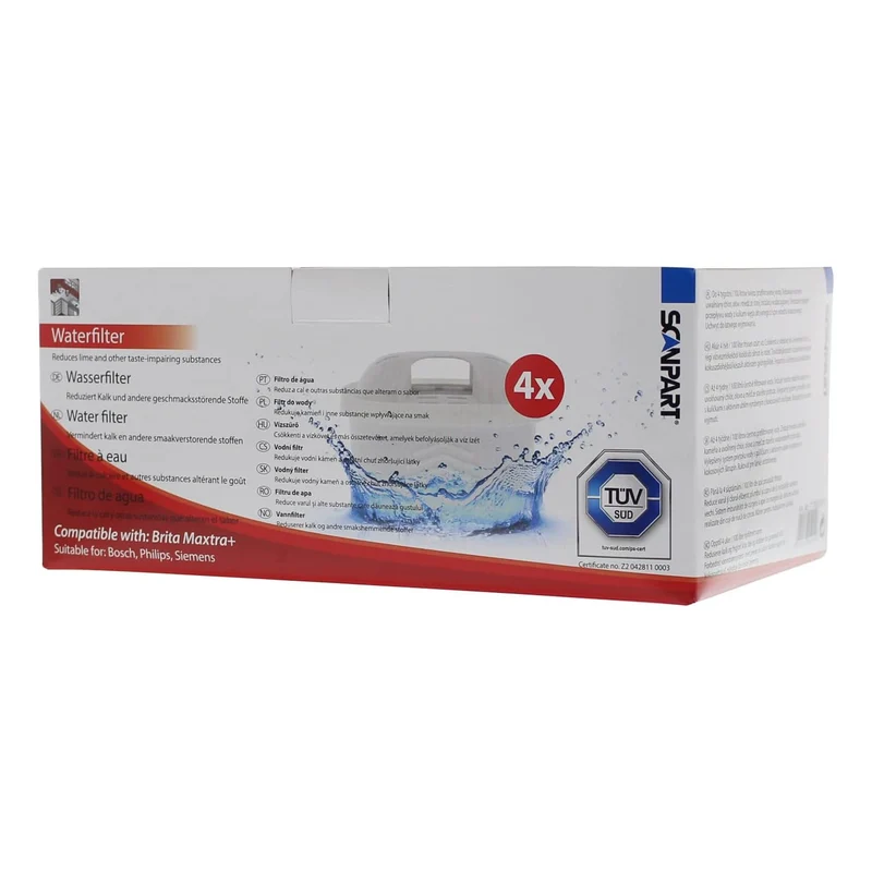 Filtro per l'acqua Scanpart compatibile con Brita Maxtra Plus, Dafi Unimax, 4 pezzi