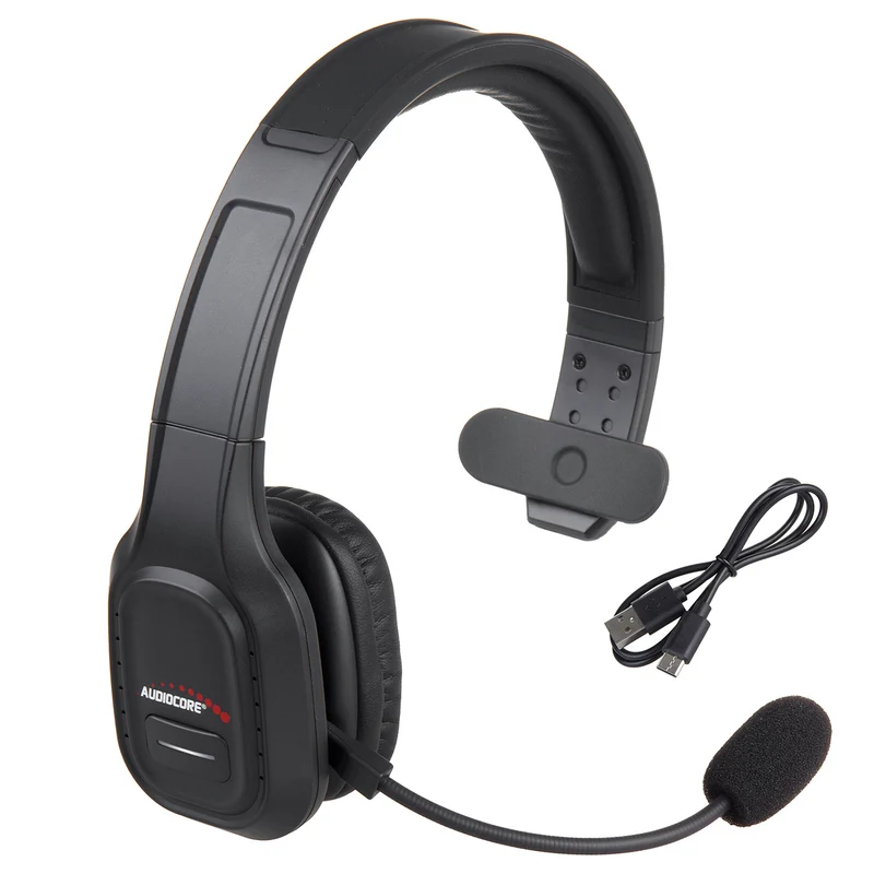 Auricolare Bluetooth con microfono per la cancellazione del rumore - Cuffie Over-Ear - Compatibile con Google Assistant & Siri