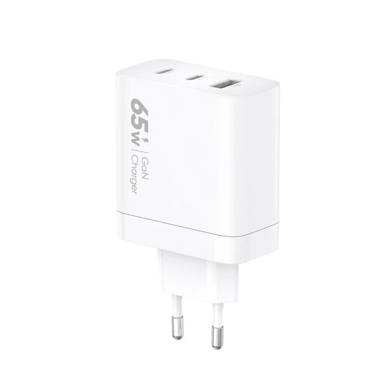 Caricabatterie di rete VIDVIE, 3A, 65W, 2x USB-C, 1x USB, cavo USB-C/Telefono, PLE262