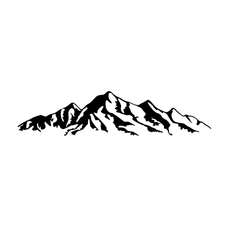 Immagine traforata, decorazione murale 3D, immagine 3D "Alpi" 80x18cm Nero