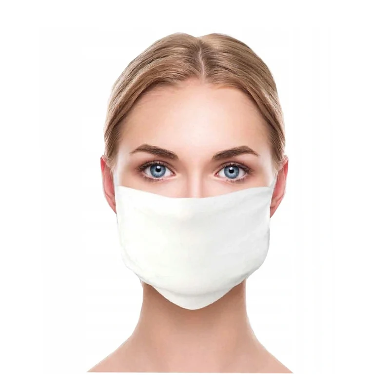 Maschera in microfibra a doppio strato bianco di alta qualità