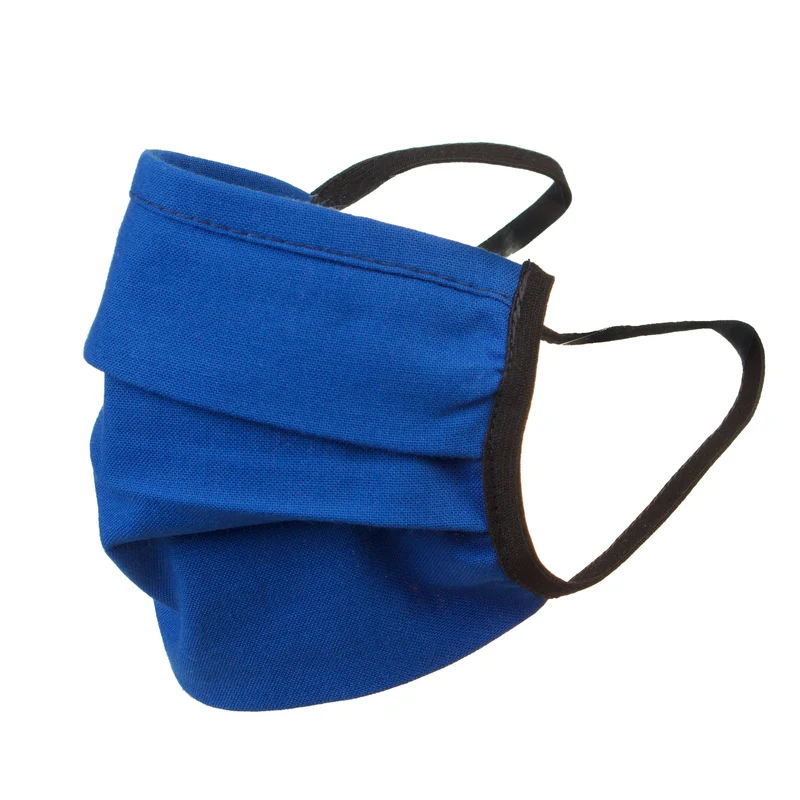 Maschera in cotone blu navy double face per adulti