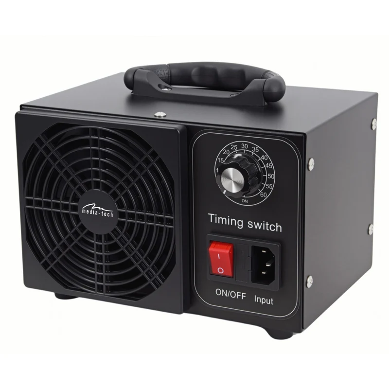 Ozonizzatore professionale per la disinfezione e la purificazione dell'aria, Mediatech, Emissione di ozono: 60000 mg/h, TIMER, Potenza: 140 W, involucro in metallo