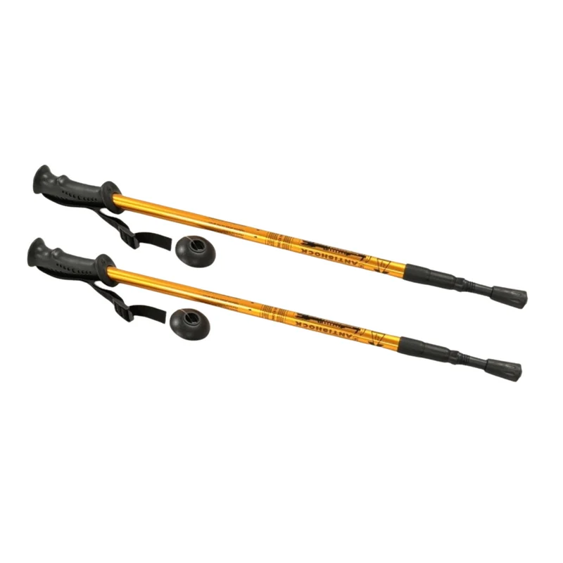 Bastoncini telescopici in alluminio per Nordic Walking 65-135 cm dorati
