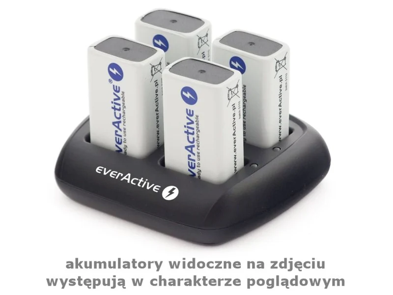 Caricabatterie Pile Ricaricabili Portatile 9 V EverActive NC-109