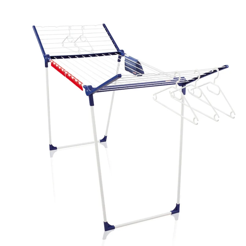 Asciugatrice Pegasus 200 Solid Comfort Leifheit, lunghezza dei fili 20 m, piedini antiscivolo, resistente alle intemperie, 2 ganci per biancheria, 81516