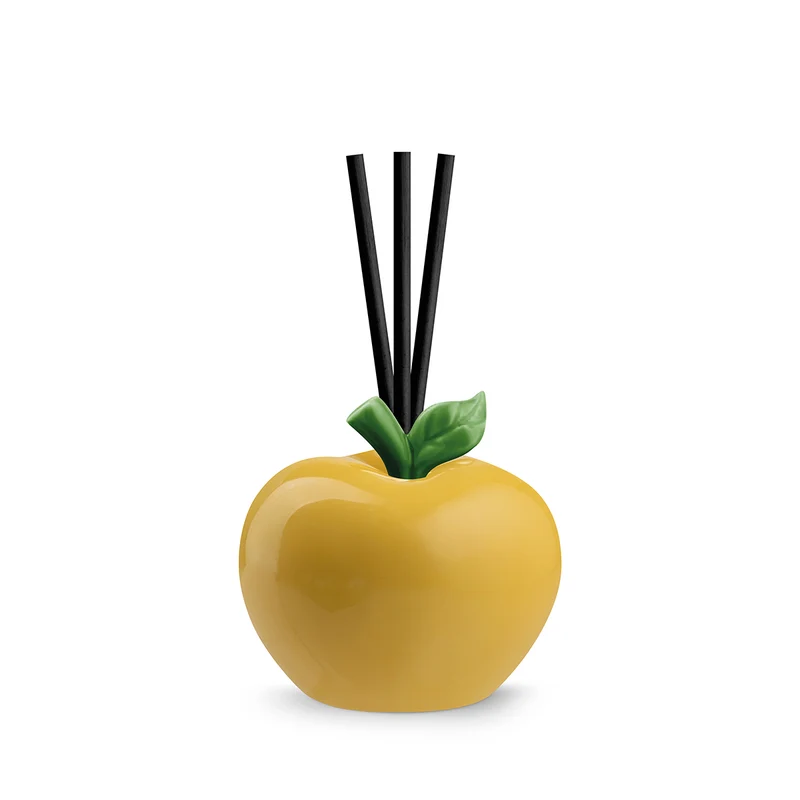 Diffusore Mela Giallo con Bastoncini Jasmine 8 cm