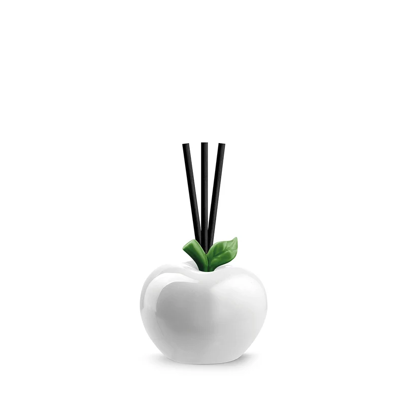 Diffusore Mela Bianco con Bastoncini Ocean 6 cm