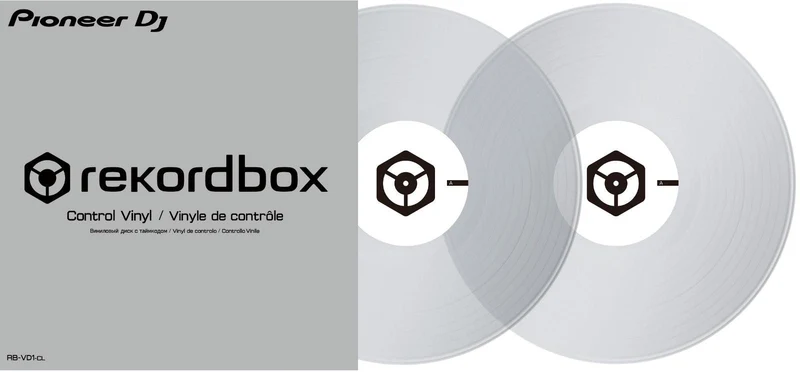 PIONEER RB-VD1-CL COPPIA DI VINILI DI CONTROLLO PER REKORDBOX TRASPARENTI