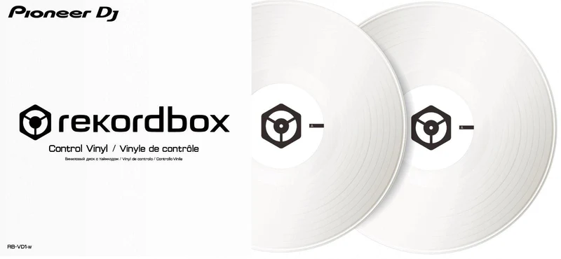 PIONEER RB-VD1-W COPPIA DI VINILI DI CONTROLLO PER REKORDBOX BIANCHI