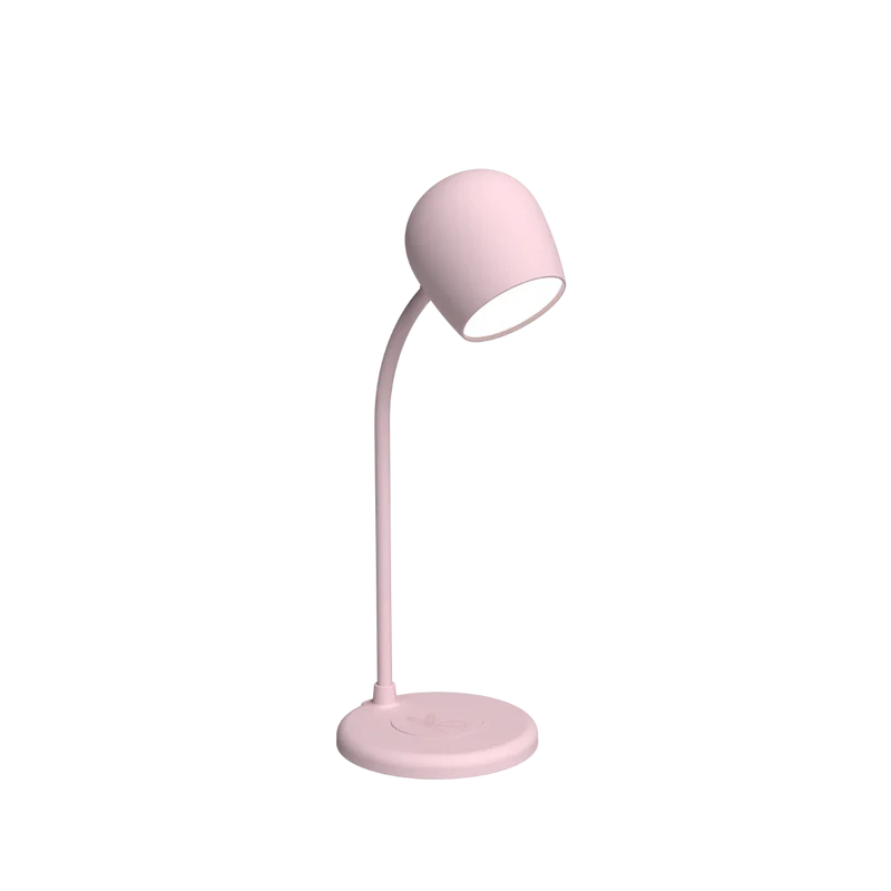 Lampada Speaker Ellie con Base Ricarica Wireless - Dusty Rose