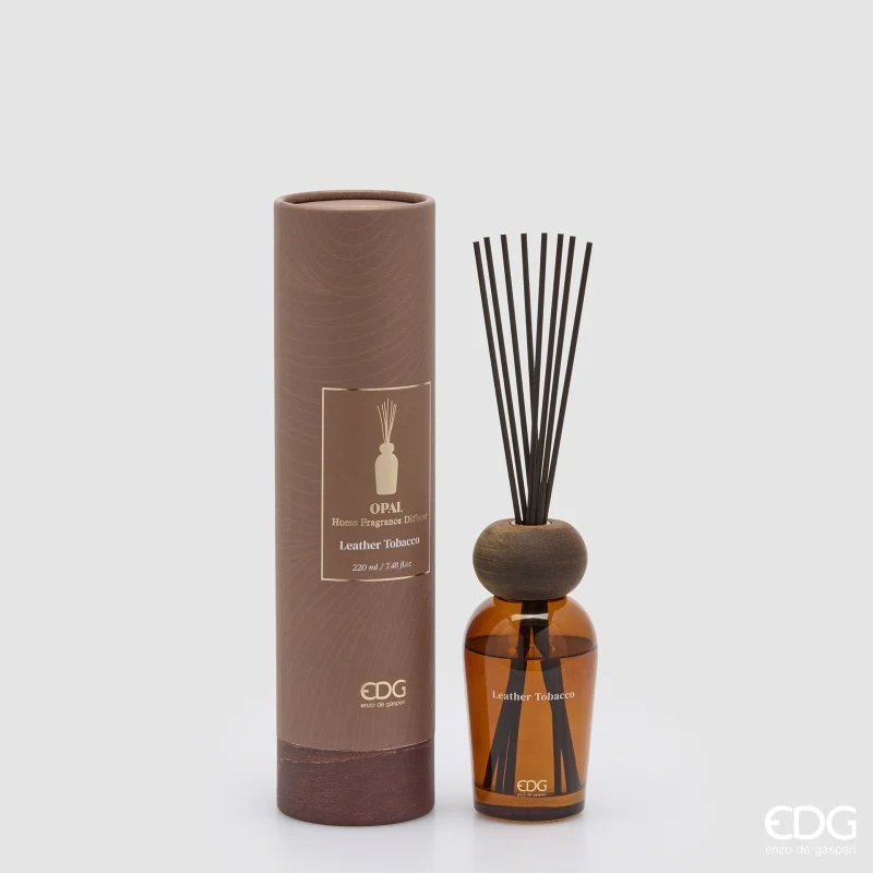 Diffusore con Bastoncini EDG Opal Tabacco 220 ml