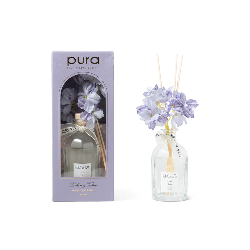 Diffusore con Bastoncini Fiori Litchi & Vetiver 120 ml - 20 cm