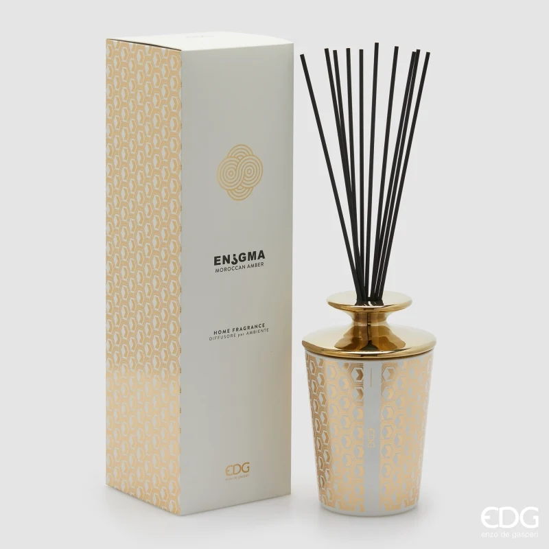 Diffusore con Bastoncini EDG Enigma Moroccoan Amber 900 ml